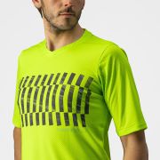 Jersey cu maneca scurta Castelli Trail Tech Tee Galben Fluo/Negru M
