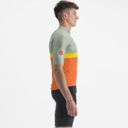 Tricou cu maneca scurta Castelli A Blocco Vernil/Portocaliu/Galben/Visiniu