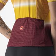 Tricou cu maneca scurta Castelli Dolce de dama Galben/Visiniu M