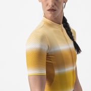 Tricou cu maneca scurta Castelli Dolce de dama Galben/Visiniu M