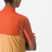 Tricou cu maneca scurta Castelli Velocissima de dama Galben/Portocaliu S
