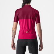 Tricou cu maneca scurta Castelli Velocissima de dama Rosu/Visiniu