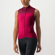 Tricou fara maneci Castelli Velocissima SL de dama Rosu/Visiniu