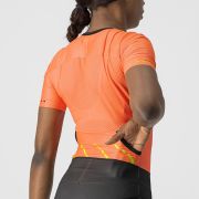 Costum de triatlon cu maneca scurta Castelli Free Sanremo W SS de dama Portocaliu/Negru