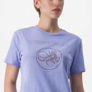 Tricou casual Castelli Pedalare Tee de dama Violet XS
