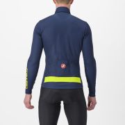 Tricou cu maneca lunga Castelli Puro 3 FZ BelgianBlue/YellowFluoReflex