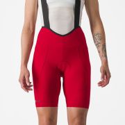Pantaloni scurti cu bretele Castelli Espresso W DT de dama Rosu