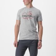 Tricou casual Castelli Finale Tee Gri