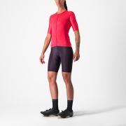 Tricou cu maneca scurta Castelli Aero PRO 7.0 W de dama Rosu