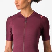 Tricou cu maneca scurta Castelli Espresso W de dama Visiniu