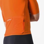 Tricou cu maneca scurta Castelli Premio Black Portocaliu