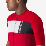 Tricou cu maneca scurta Castelli Prologo 7 Rosu/Alb/Negru