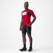 Tricou cu maneca scurta Castelli Prologo 7 Rosu/Alb/Negru