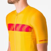 Tricou cu maneca scurta Castelli Unlimited Endurance Galben/Rosu XXL