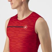 Tricou fara maneci pentru antrenamente la interior Castelli Insider Rosu M