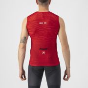 Tricou fara maneci pentru antrenamente la interior Castelli Insider Rosu M