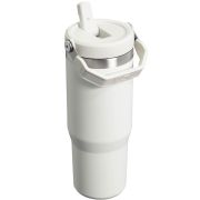Stanley - termos tip sticla cu pai - Flip Straw Tumbler - alb polar - 890 ml