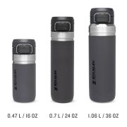 Stanley - termos tip bidon apa - GO Quick Flip Water Bottle - gri inchis carbune - 0.7 L