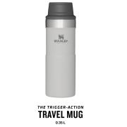 Stanley - termos tip cana cu buton Trigger Action Travel Mug - gri deschis cenusa - 354 ml