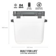 Stanley - lada frigorifica Adventure Cold For Days Outdoor Cooler, alb gri inchis - 15.1 litri