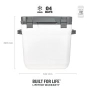 Stanley - lada frigorifica Adventure Cold For Days Outdoor Cooler, alb gri inchis - 15.1 litri