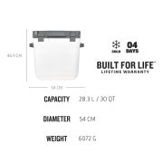 Stanley - lada frigorifica Adventure Cold For Days Outdoor Cooler, alb polar - 28.3 litri