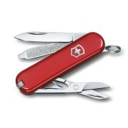 Victorinox - briceag classic SD style icon, 7 functii - argintiu rosu