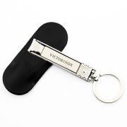 Victorinox - unghiera cu toc piele - argintiu negru