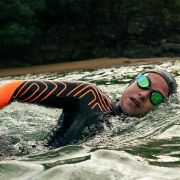 Orca - ochelari inot triatlon si ape deschise - Killa 180° - portocaliu oglinda