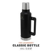 Stanley - termos clasic cu maner The Legendary Classic Bottle - negru mat piatra - 1.9 Litri