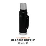 Stanley - termos clasic cu maner The Legendary Classic Bottle - negru mat piatra - 1 Litru