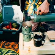 Stanley - termos mic tip cana Classic Legendary Camp Mug - verde Hammertone - 350 ml