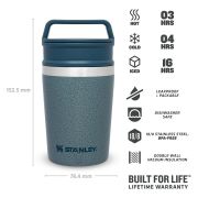 Stanley - termos mic tip pahar Adventure Shortstack Travel Mug - albastru deschis gheata Hammertone  - 230 ml