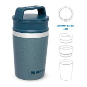 Stanley - termos mic tip pahar Adventure Shortstack Travel Mug - albastru deschis gheata Hammertone  - 230 ml