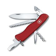 Victorinox - briceag mic Forester, 12 functii - argintiu rosu