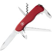 Victorinox - briceag mic Forester, 12 functii - argintiu rosu