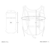Apidura - vesta alergare Racing Hydration Vest, masura L-XL - negru gri