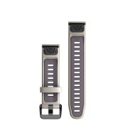 Garmin QuickFit 20 - curea silicon - crem Light Sand|mov Deep Orchid