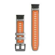 Garmin QuickFit 22 - curea silicon - gri Fog|portocaliu Ember