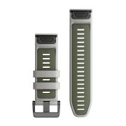 Garmin QuickFit 26 - curea silicon - gri Fog | verde Moss