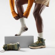 Șosete Merino hiking Smartwool Hike - gri Ash | Mid Crew | Targeted Cushion