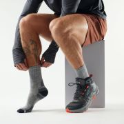 Șosete Merino hiking Smartwool Hike - gri deschis Light Gray | Mid Crew | Targeted Cushion