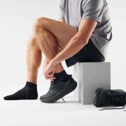 Șosete Merino alergare Smartwool Run Ankle - negru | Targeted Cushion