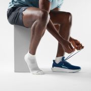 Șosete Merino alergare Smartwool Run Ankle - alb | Targeted Cushion