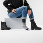 Șosete Merino casual Smartwool Everyday Stitch Stripe - mov Purple | Black | Crew