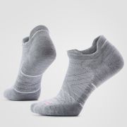 Șosete Merino alergare Smartwool Run - gri deschis/alb | Low Ankle | Targeted Cushion
