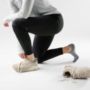 Șosete Merino alergare Smartwool Run - gri deschis/alb | Low Ankle | Targeted Cushion