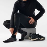 Șosete Merino alergare Smartwool Run - Ankle | Zero Cushion - Black