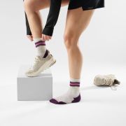 Șosete Merino alergare Smartwool Run - gri Ash | Mid Crew | Targeted Cushion