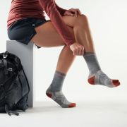 Șosete Merino hiking Smartwool Hike - gri Medium Gray - femei | Crew | Targeted Cushion